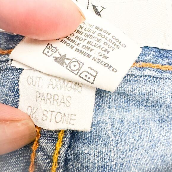 Armani Exchange Parras Dark Stone Light Wash Wide Leg Denim Jeans Size 2 Short - Picture 7 of 8